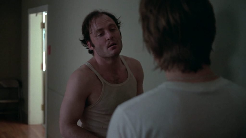 Os atores Stacy Keach e Jeff Bridges em cena do filme "Cidade das Ilusões" (Fat City), de John Huston.