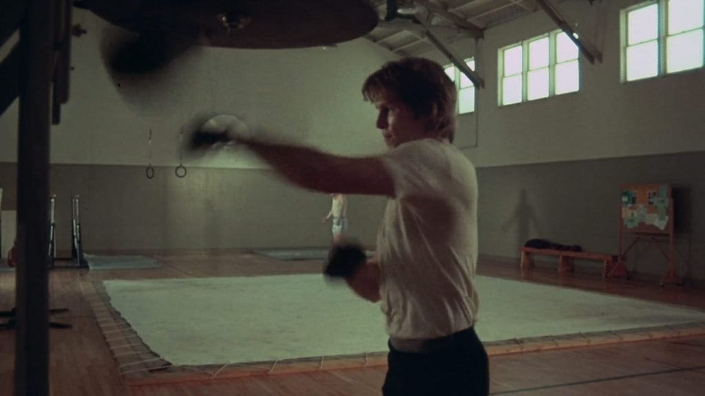 O ator Jeff Bridges em cena do filme "Cidade das ilusões" (Fat City), de John Huston.